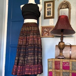 Bohemian Multicolor Maxi Skirt